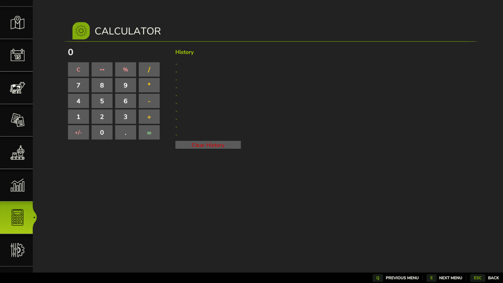 Immagine della mod Menu Calculator